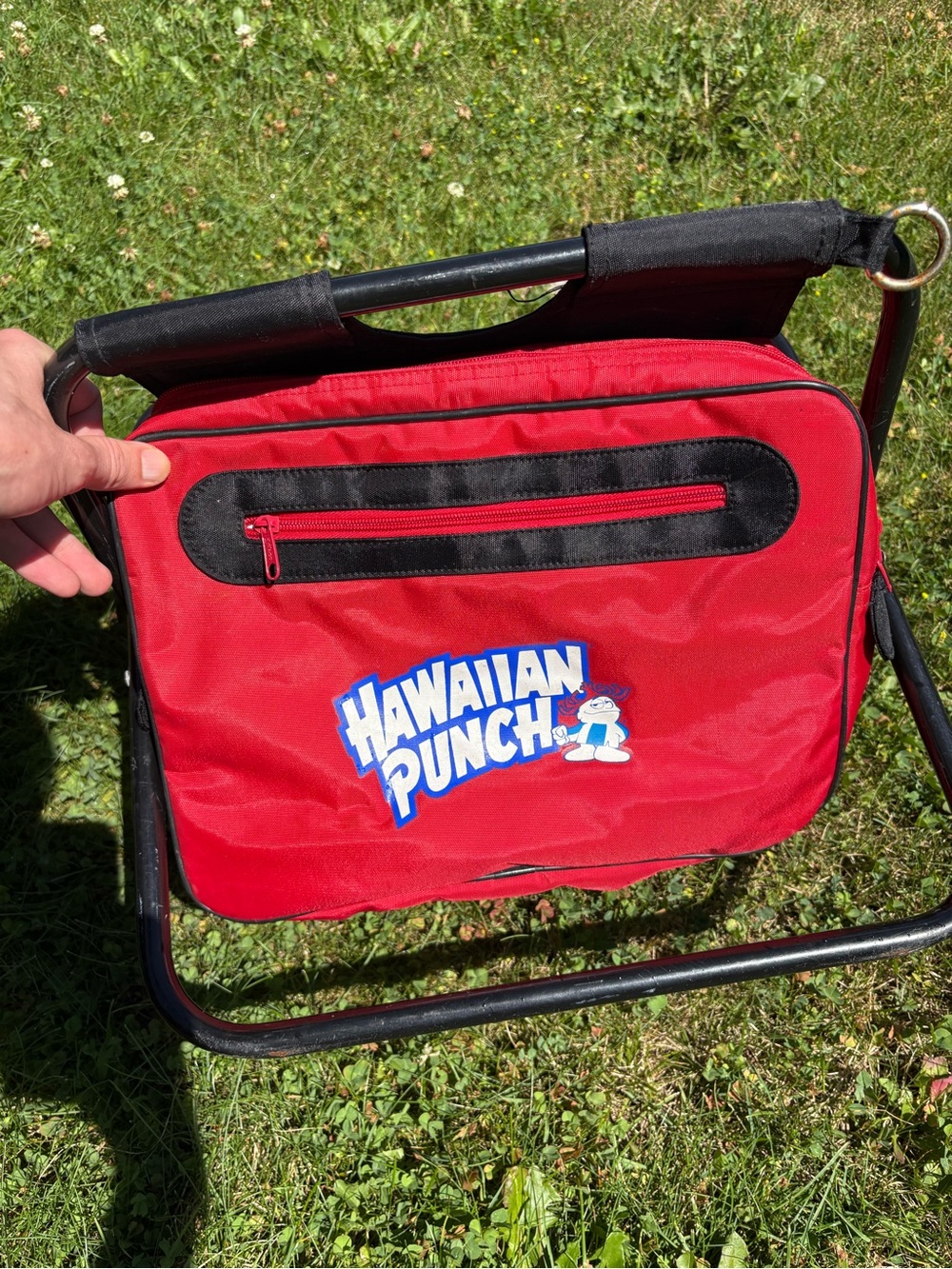 Vintage Hawaiian Punch Red Cooler Stool / Bag